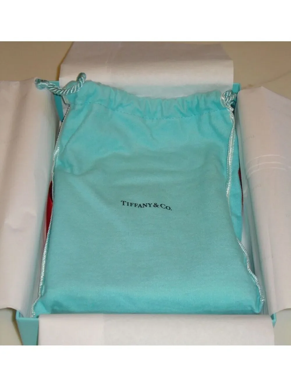 New in Box Tiffany & Co. Silver Ribbed / Art Deco Style Frame with Box and Bag